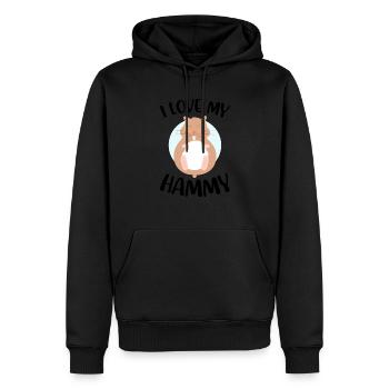 I love My Hammy Hamster Pet Owner Animal Lover Rod - Männer Premium Bio Hoodie - Schwarz - Vorne - Nico (187cm)