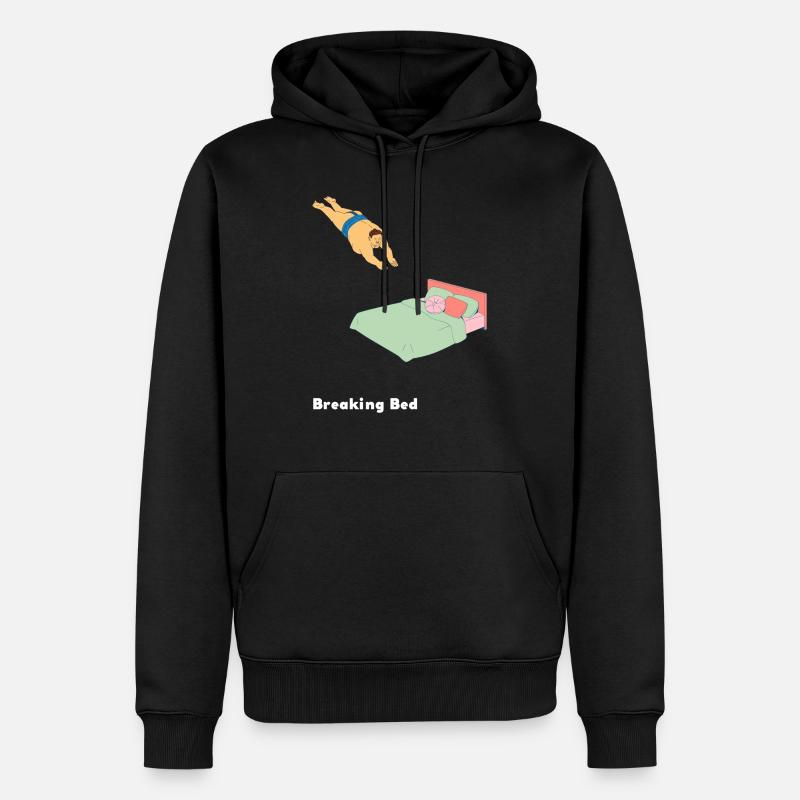Breaking Bed - Männer Premium Bio Hoodie - Schwarz