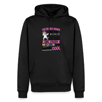 Erzieherinnen Sind Wie Einhörner Einfach Magisch V - Männer Premium Bio Hoodie - Schwarz - Vorne - Nico (187cm)