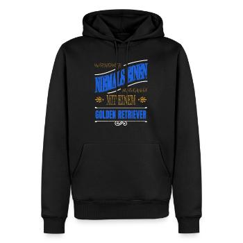 schwangerschaft terrier lustig haustier witzig - Männer Premium Bio Hoodie - Schwarz - Vorne - Nico (187cm)