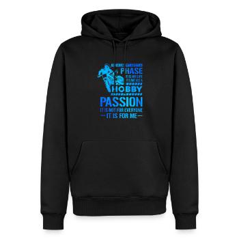 It's Not Just A Phase It's A Life Hobby Dirt Biker - Männer Premium Bio Hoodie - Schwarz - Vorne - Nico (187cm)