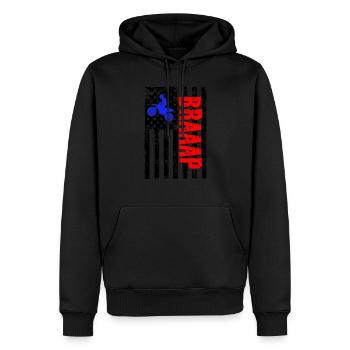 Braaap Graphic Dirt Biker Motorcycle Enduro Motocr - Männer Premium Bio Hoodie - Schwarz - Vorne - Nico (187cm)