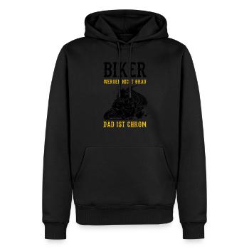 Biker Werden Nicht Grau Das Ist Chrom Motorradfahr - Männer Premium Bio Hoodie - Schwarz - Vorne - Nico (187cm)