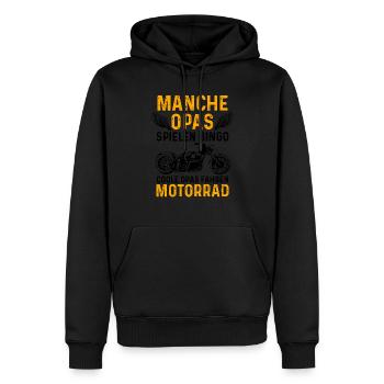 Manche Opas Spielen Bingo Coole Opas Fahren Motorr - Männer Premium Bio Hoodie - Schwarz - Vorne - Nico (187cm)
