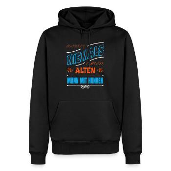 doggie hundeliebhaber terrier geschenk rentner - Männer Premium Bio Hoodie - Schwarz - Vorne - Nico (187cm)