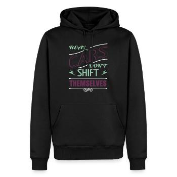 technician gift automobile awesome statement bday - Männer Premium Bio Hoodie - Schwarz - Vorne - Nico (187cm)