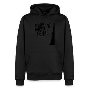 Drop Every Fear Cliff Diving Cliff Jumper Cliff Ju - Men’s Premium Organic Hoodie - black - Front - Nico (187cm)