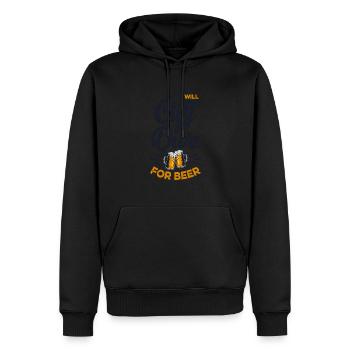Will Cliff Dive For Beer Cliff Jumping Tombstoning - Men’s Premium Organic Hoodie - black - Front - Nico (187cm)