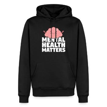 Mental Health Matters - Männer Premium Bio Hoodie - Schwarz - Vorne - Nico (187cm)