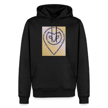 Randonautica - effet pluie - Sweat à capuche Premium bio Homme - noir - Devant - Nico (187cm)