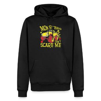 Monsters Dont Scare Me - Männer Premium Bio Hoodie - Schwarz - Vorne - Nico (187cm)