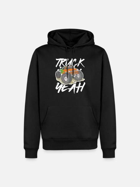 Truck Yeah - Männer Premium Bio Hoodie - Schwarz