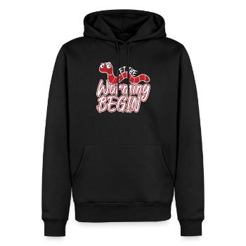 Let The Worming Begin - Männer Premium Bio Hoodie - Schwarz - Vorne - Nico (187cm)