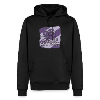 Achieve Grapeness - Männer Premium Bio Hoodie - Schwarz - Vorne - Nico (187cm)