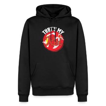That's My Koi Ying Yang - Männer Premium Bio Hoodie - Schwarz - Vorne - Nico (187cm)