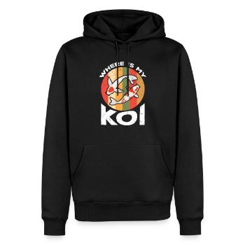 Where Is My Koi - Männer Premium Bio Hoodie - Schwarz - Vorne - Nico (187cm)