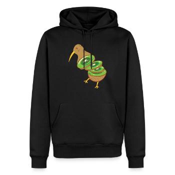 Kiwi Bird Fruit Joke - Männer Premium Bio Hoodie - Schwarz - Vorne - Nico (187cm)
