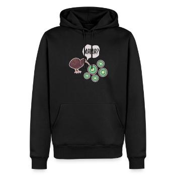 Mama Kiwi Bird Kiwi Fruit - Männer Premium Bio Hoodie - Schwarz - Vorne - Nico (187cm)