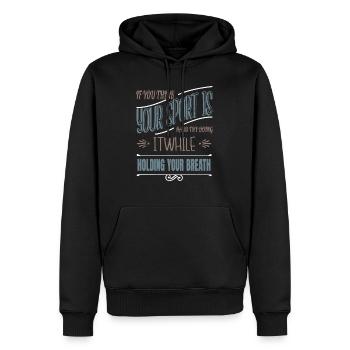 swimming funny funny sayings swimming swim - Männer Premium Bio Hoodie - Schwarz - Vorne - Nico (187cm)