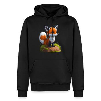 Petite écaille de tortue - Sweat à capuche Premium bio Homme - noir - Devant - Nico (187cm)