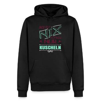 großkatze hauskatze meerkatze zitat seekatze spaß - Männer Premium Bio Hoodie - Schwarz - Vorne - Nico (187cm)