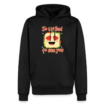 So Grilled To See You - Männer Premium Bio Hoodie - Schwarz - Vorne - Nico (187cm)