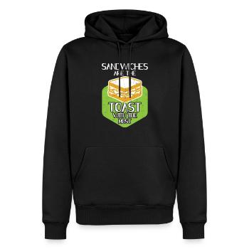 Sandwiches Are Toast With The Toast - Männer Premium Bio Hoodie - Schwarz - Vorne - Nico (187cm)