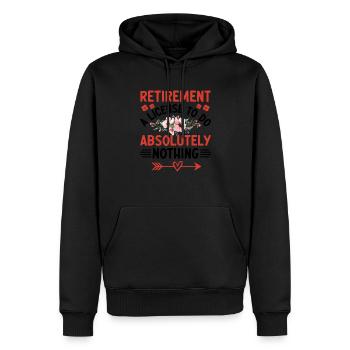 Grand-mère retraitée Pension de retraite Grand-mère Reti - Sweat à capuche Premium bio Homme - noir - Devant - Nico (187cm)