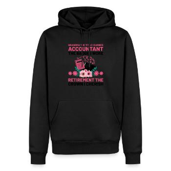 Pensionierte Oma Rentner Pension Buchhalter Bank - Männer Premium Bio Hoodie - Schwarz - Vorne - Nico (187cm)