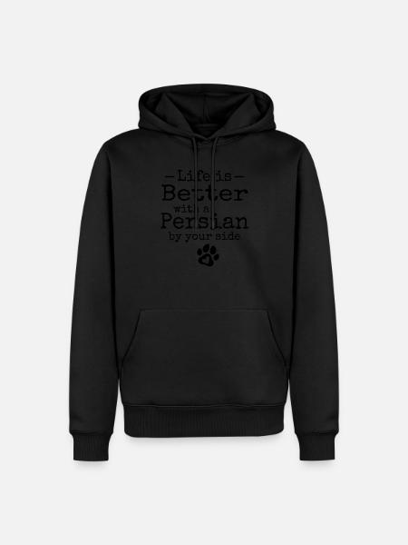 Persian Cat Cat Lover Cat Owner Persian Longhair C - Men’s Premium Organic Hoodie - black