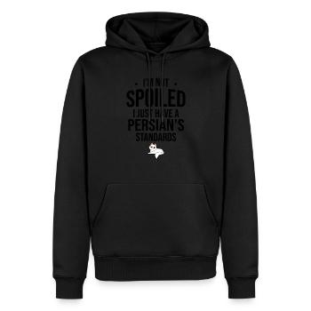 Chat persan Chat Amoureux Propriétaire de chat Persan Longhair C - Sweat à capuche Premium bio Homme - noir - Devant - Nico (187cm)