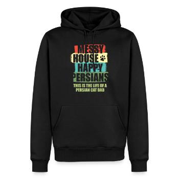 Chat persan Chat Amoureux Propriétaire de chat Persan Longhair C - Sweat à capuche Premium bio Homme - noir - Devant - Nico (187cm)