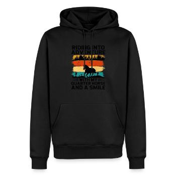 American Quarter Horse Equestrian Horse Lover Hors - Sweat à capuche Premium bio Homme - noir - Devant - Nico (187cm)