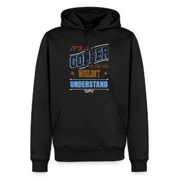 Caniche Dog Lover Birthday Gift Idea Bday - Sweat à capuche Premium bio Homme - noir - Devant - Nico (187cm)