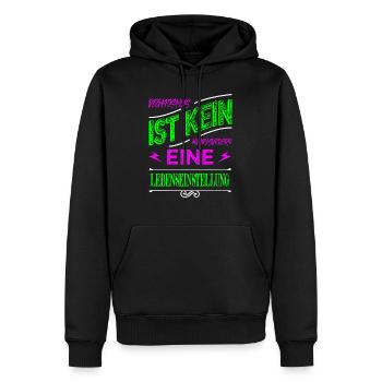 geburtstagsgeschenkidee bday veganer gesundheit - Männer Premium Bio Hoodie - Schwarz - Vorne - Nico (187cm)
