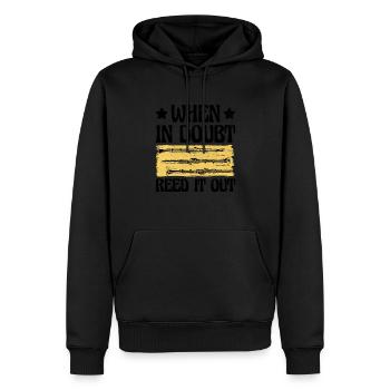 Joueur de hautbois Hautbois Basoonist Marching Band Instrumen - Sweat à capuche Premium bio Homme - noir - Devant - Nico (187cm)