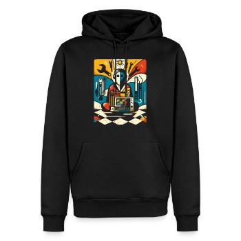 Cooles Techniker Kunst Geschenk - Männer Premium Bio Hoodie - Schwarz - Vorne - Nico (187cm)