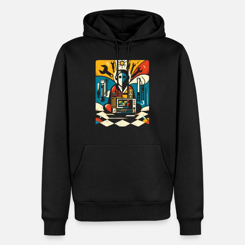 Cooles Techniker Kunst Geschenk - Männer Premium Bio Hoodie - Schwarz