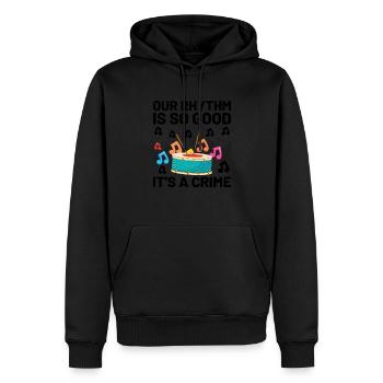 Drum Corps Marching Band Drum Corp Music Percussio - Männer Premium Bio Hoodie - Schwarz - Vorne - Nico (187cm)