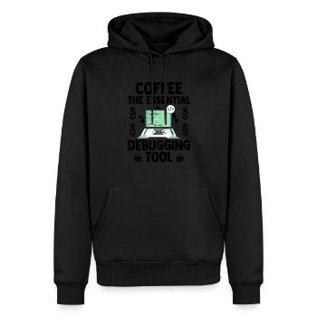 Café Codage Programmeur Codeur Développeur Nerd Coff - Sweat à capuche Premium bio Homme - noir - Devant - Nico (187cm)