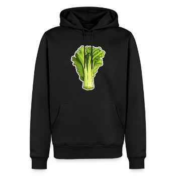 Céleri ou céleri - Sweat à capuche Premium bio Homme - noir - Devant - Nico (187cm)