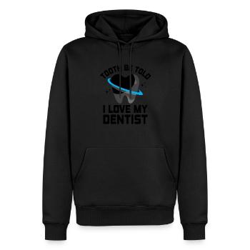 Zahn Sag mir, dass ich meinen Zahnarzt liebe Zahnheilkunde D - Männer Premium Bio Hoodie - Schwarz - Vorne - Nico (187cm)