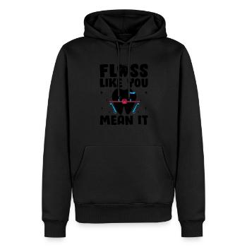 Zahnseide, wie Sie es meinen, Zahnarzt Zahnheilkunde de - Männer Premium Bio Hoodie - Schwarz - Vorne - Nico (187cm)
