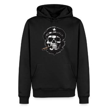 Crâne du Che - Sweat à capuche Premium bio Homme - noir - Devant - Nico (187cm)