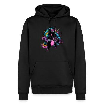Licorne Violon Instrument Violoniste Violon Violon - Sweat à capuche Premium bio Homme - noir - Devant - Nico (187cm)
