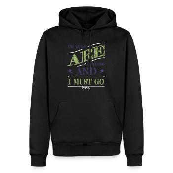 Geek blague anniversaire cadeau idée astronomie cadeaux - Sweat à capuche Premium bio Homme - noir - Devant - Nico (187cm)
