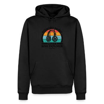 County Music Vintage Music Lover Western Country C - Männer Premium Bio Hoodie - Schwarz - Vorne - Nico (187cm)