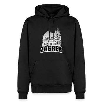 Zagreb Kroatien hrvatska hrv hrv travel tourist croat - Männer Premium Bio Hoodie - Schwarz - Vorne - Nico (187cm)