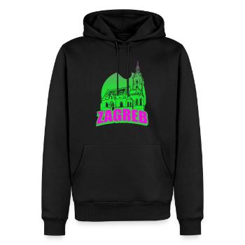 Zagreb Kroatien hrvatska hrv hrv travel tourist croat - Männer Premium Bio Hoodie - Schwarz - Vorne - Nico (187cm)