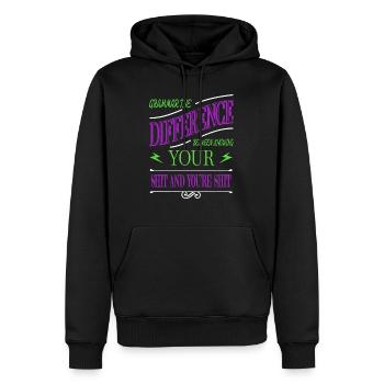 cups geek literature funny blog funny sayings - Männer Premium Bio Hoodie - Schwarz - Vorne - Nico (187cm)